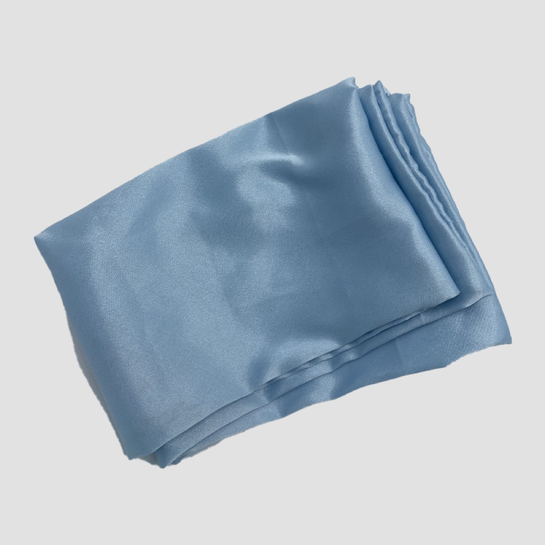 Taie d'oreiller en satin bleu - Eryam