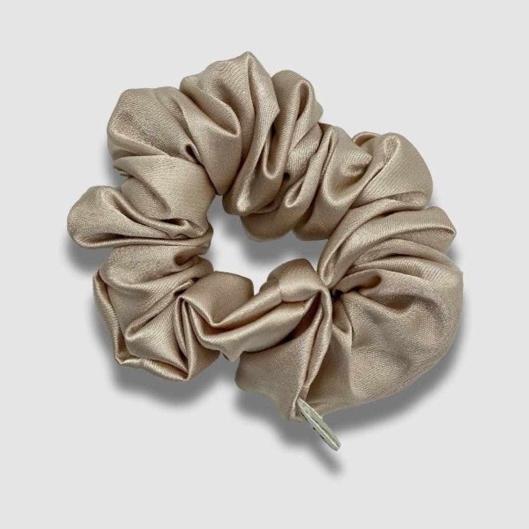 Chouchou en satin beige - Eryam