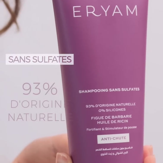 Vidéo : le shampooing sans sulfates antichute ERYAM, application et résultat