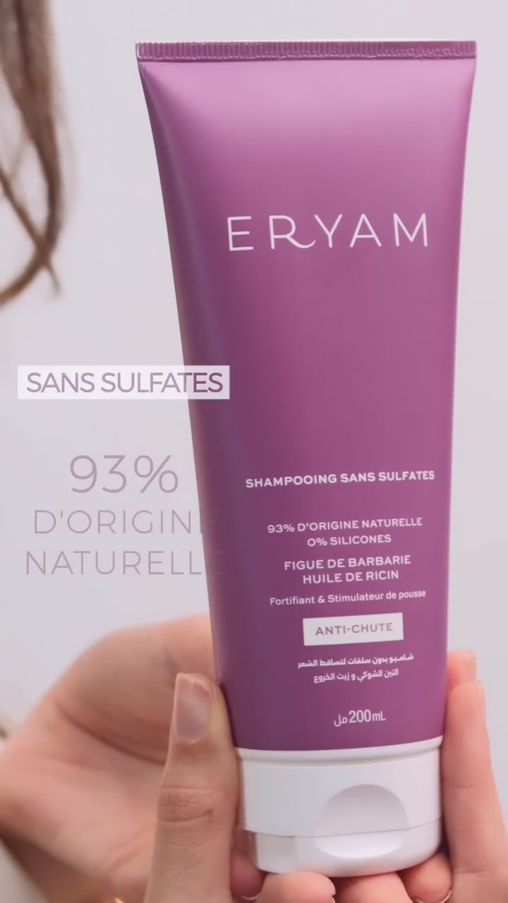 Vidéo : le shampooing sans sulfates antichute ERYAM, application et résultat