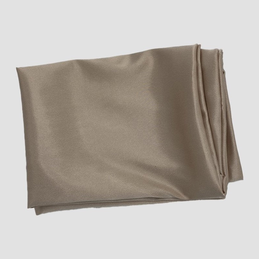 Taie d'oreiller en satin beige - Eryam