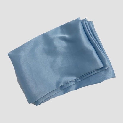 Taie d'oreiller en satin bleu - Eryam